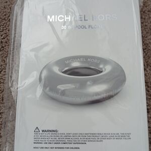 Michael Kors Metallic Silver Pool Float
